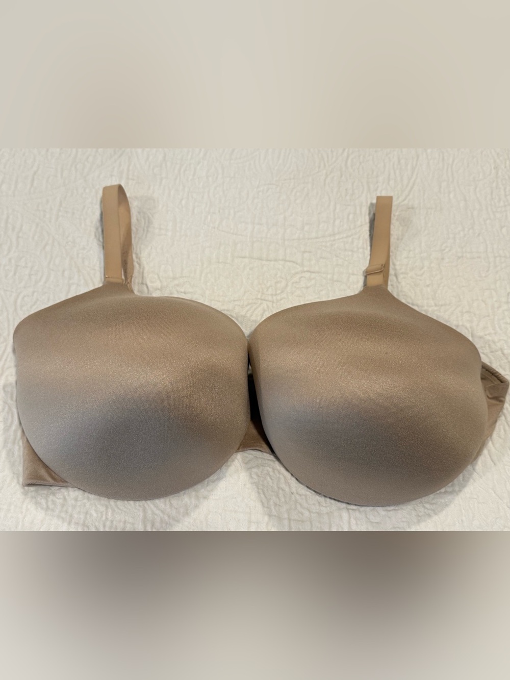 Cacique beige full coverage underwire bra back smoother 46DDD 46F